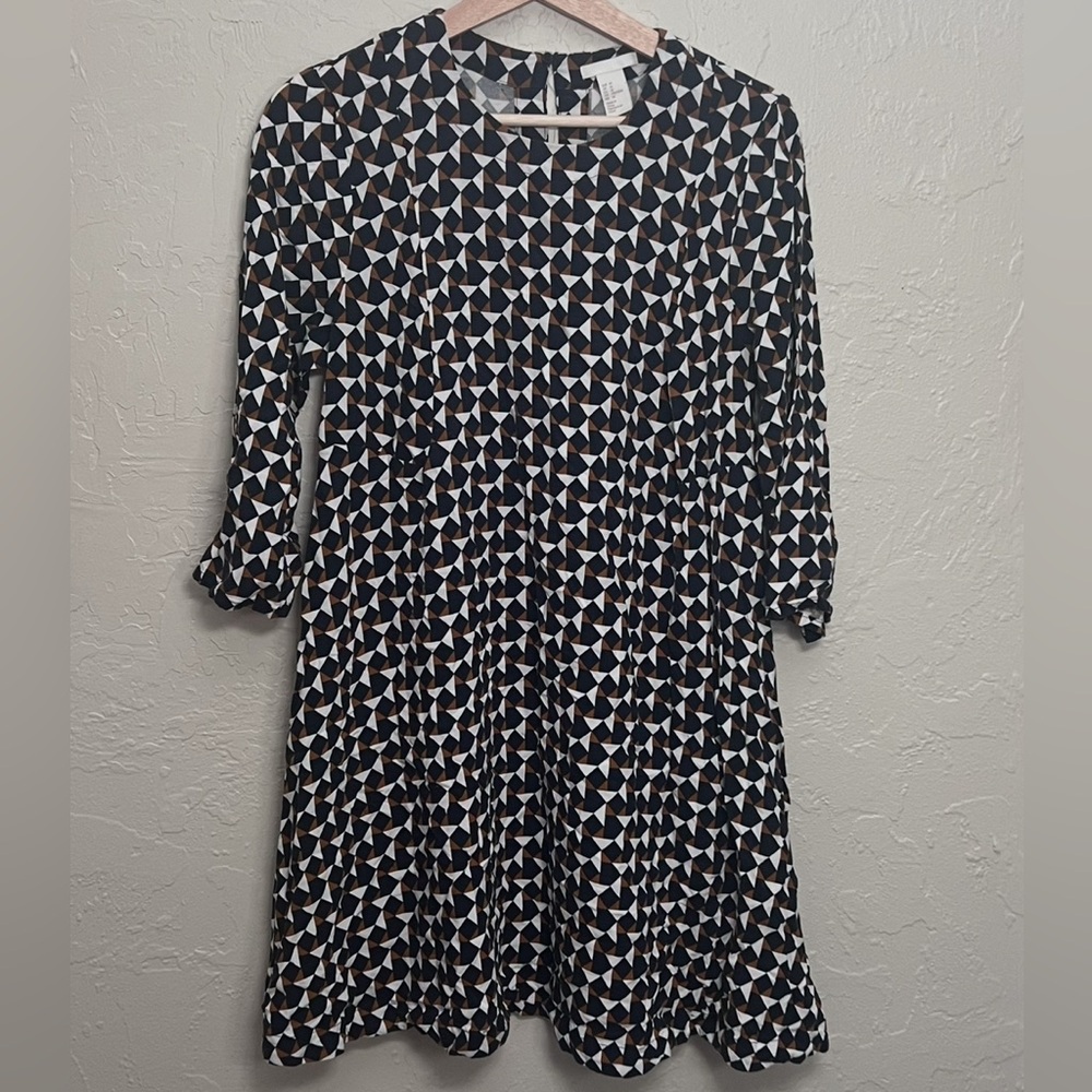 H&M GEOMETRIC PATTERNED DRESS SIZE 14